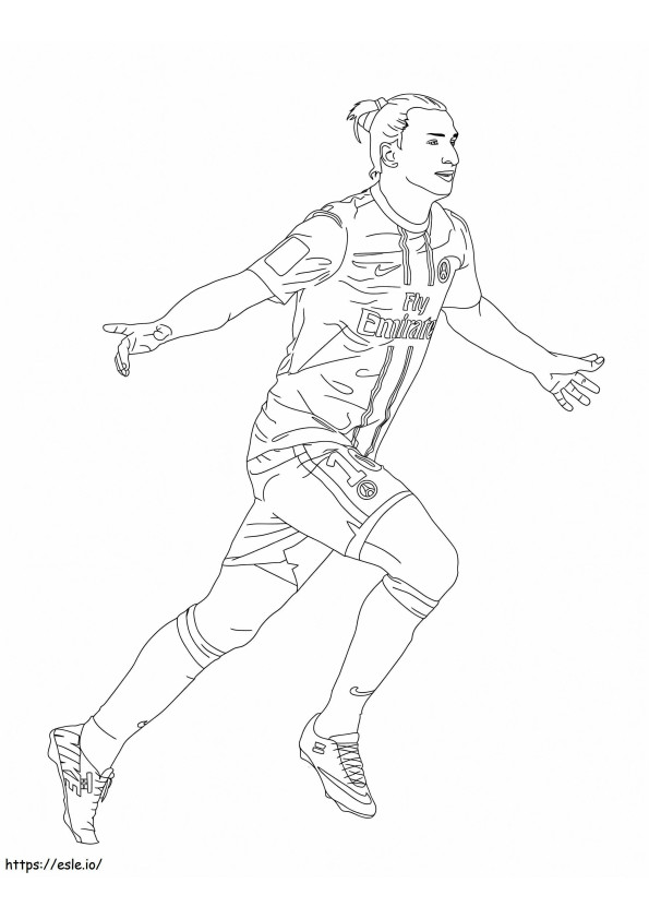 Coloriage Zlatan Ibrahimovic 2 à imprimer dessin