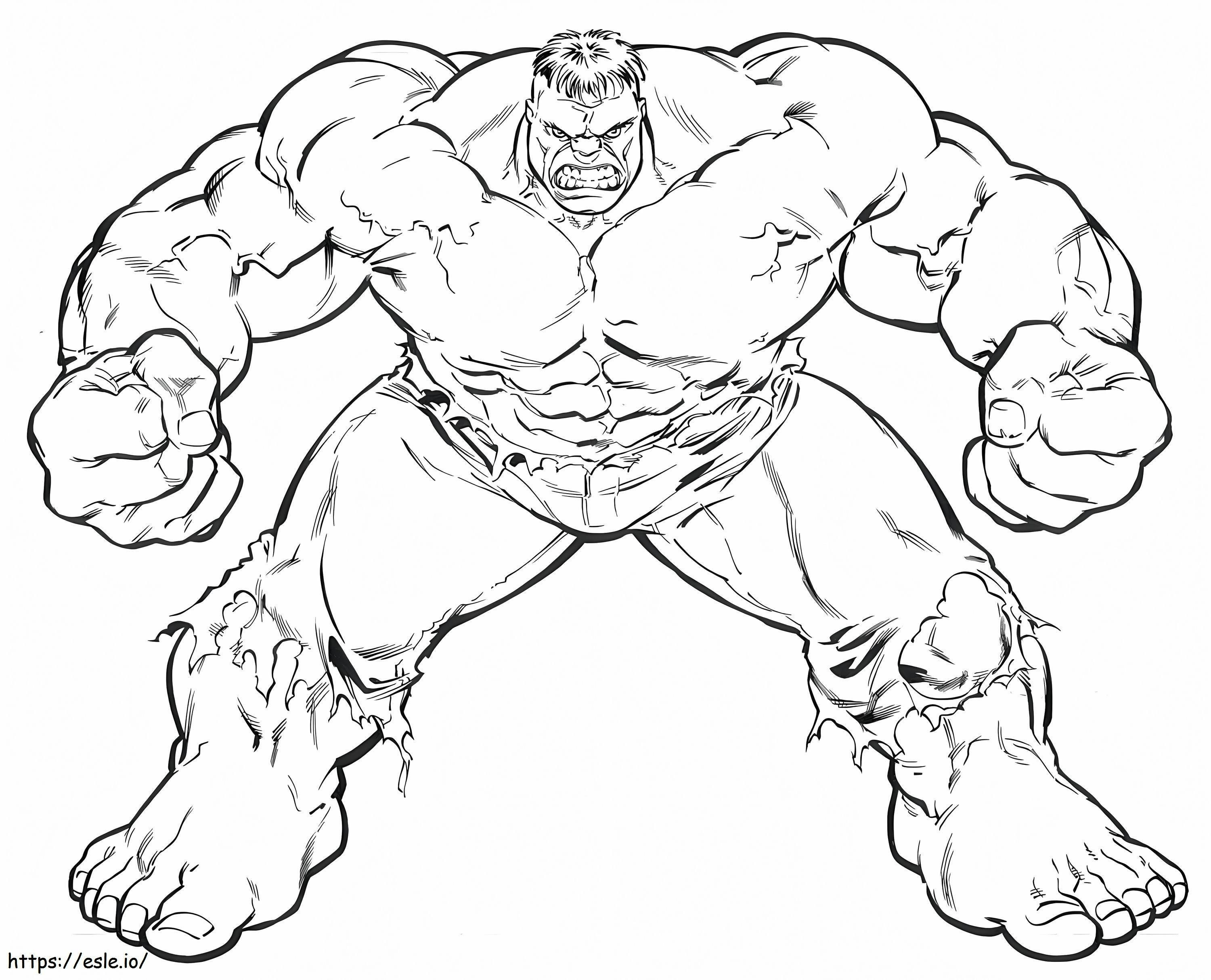 Vahva Hulk värityskuva