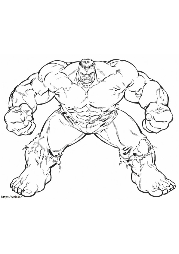 Hulk fuerte para colorear