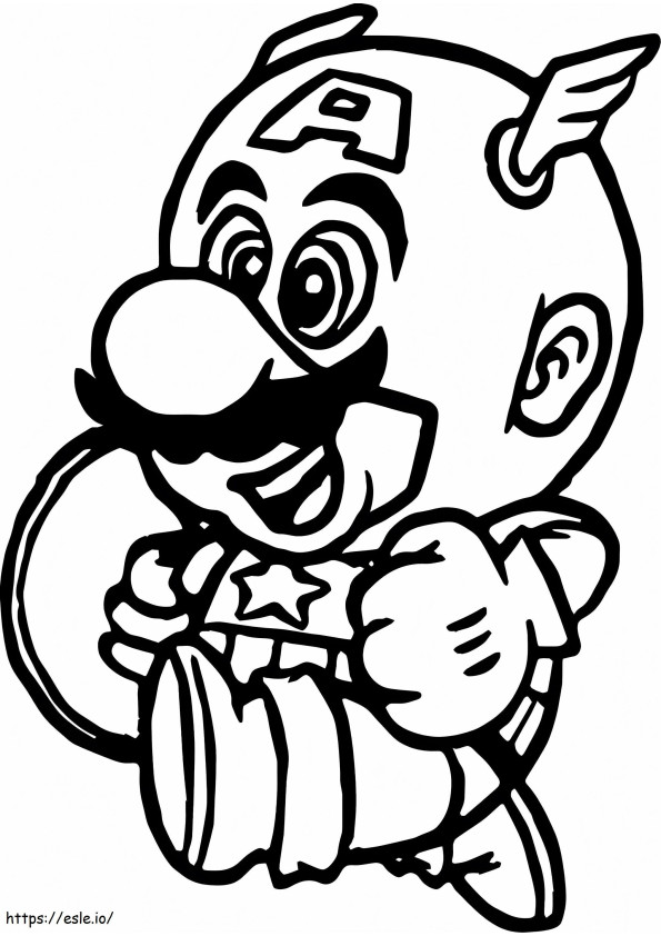 Coloriage Capitaine Mario à imprimer dessin