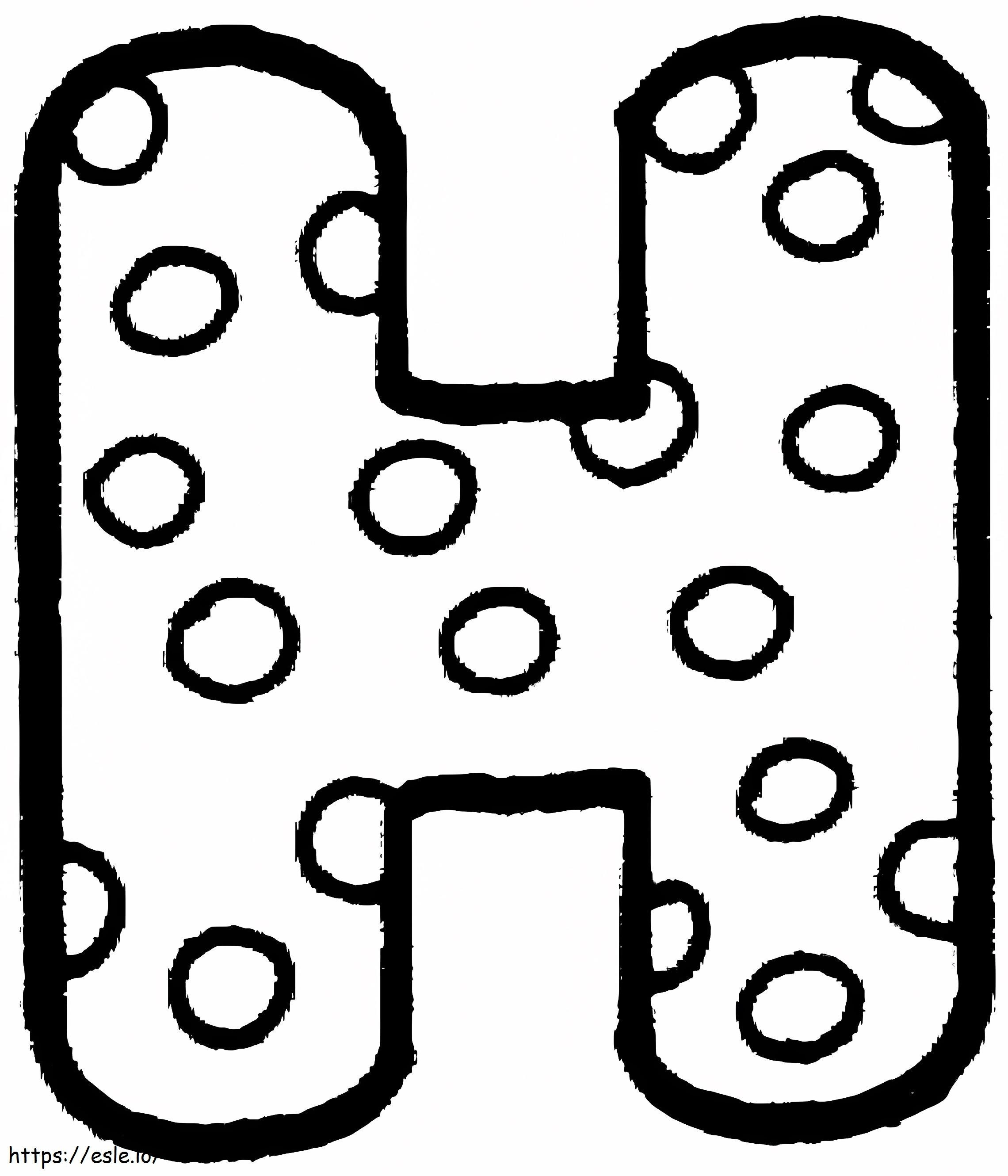 Polka Dots Letter H coloring page
