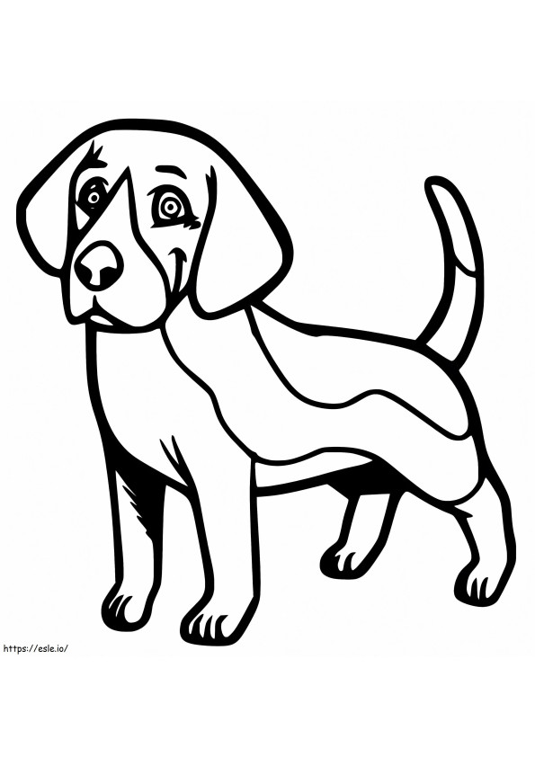 Cartoon Beagle de colorat