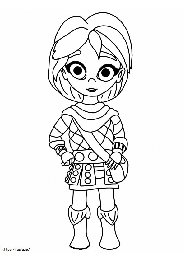 Leyla In Dragons Rescue Riders coloring page