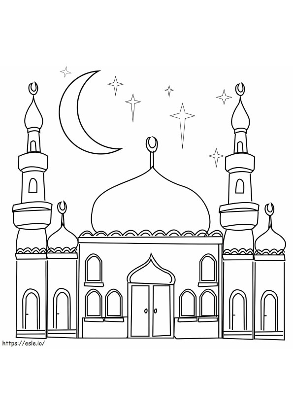 Coloriage Belle mosquée à imprimer dessin