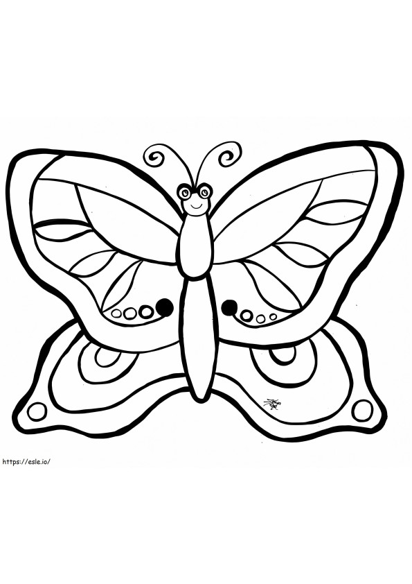 Een vlinder kleurplaat