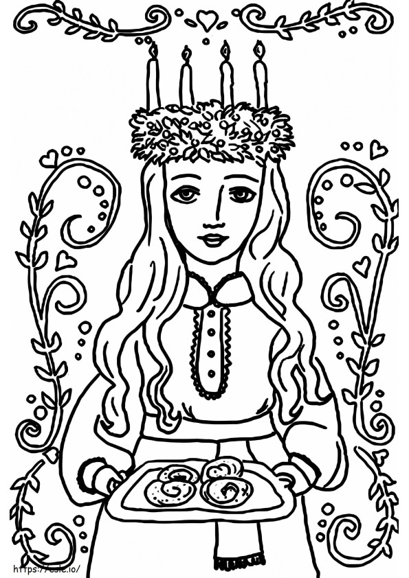St. Lucias Day 1 coloring page