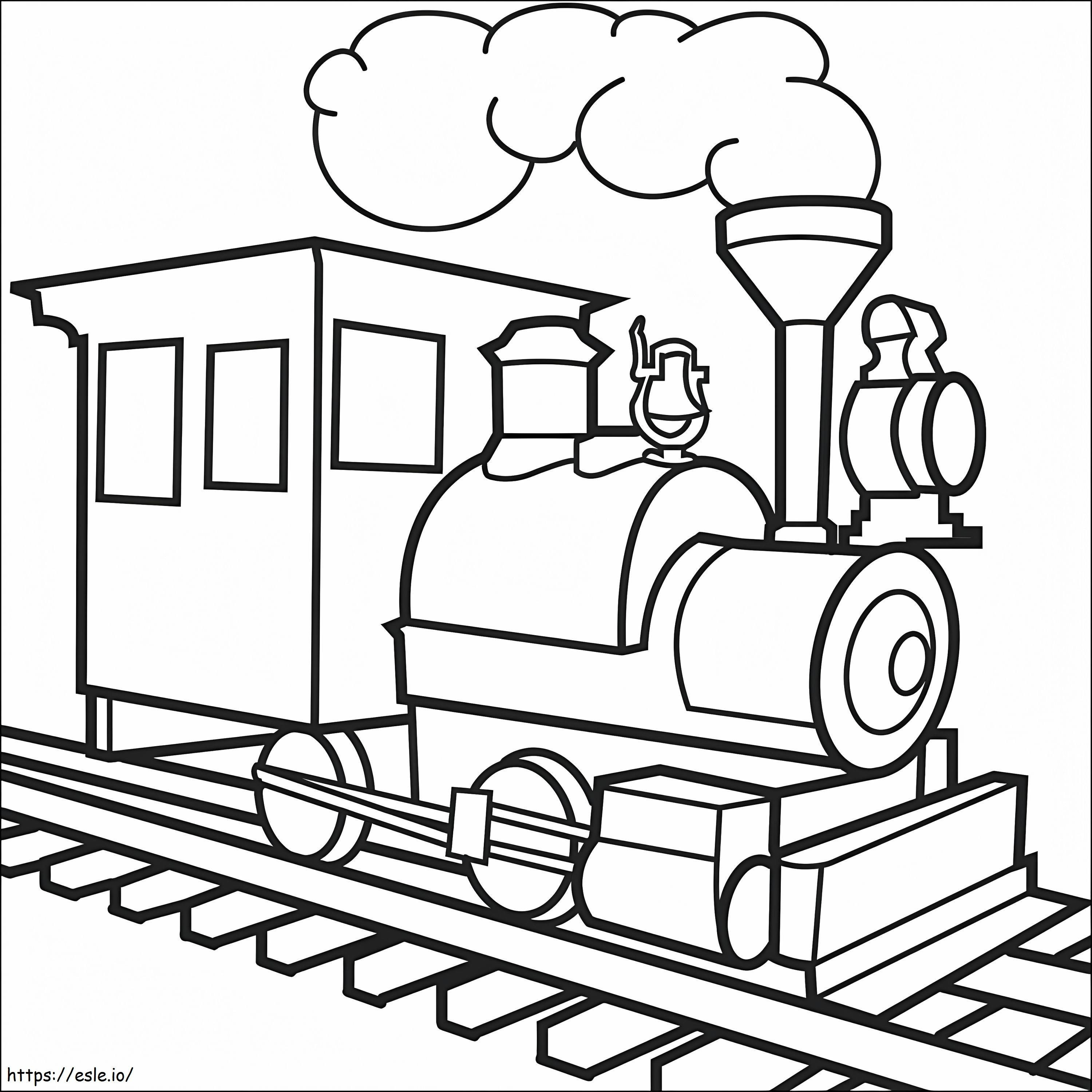 Old Train coloring page