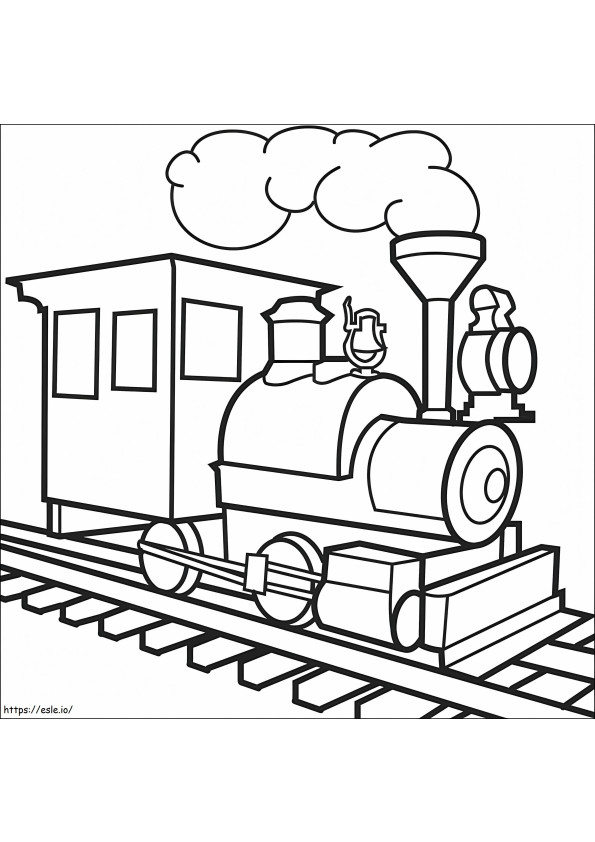 古い列車 ぬりえ - 塗り絵
