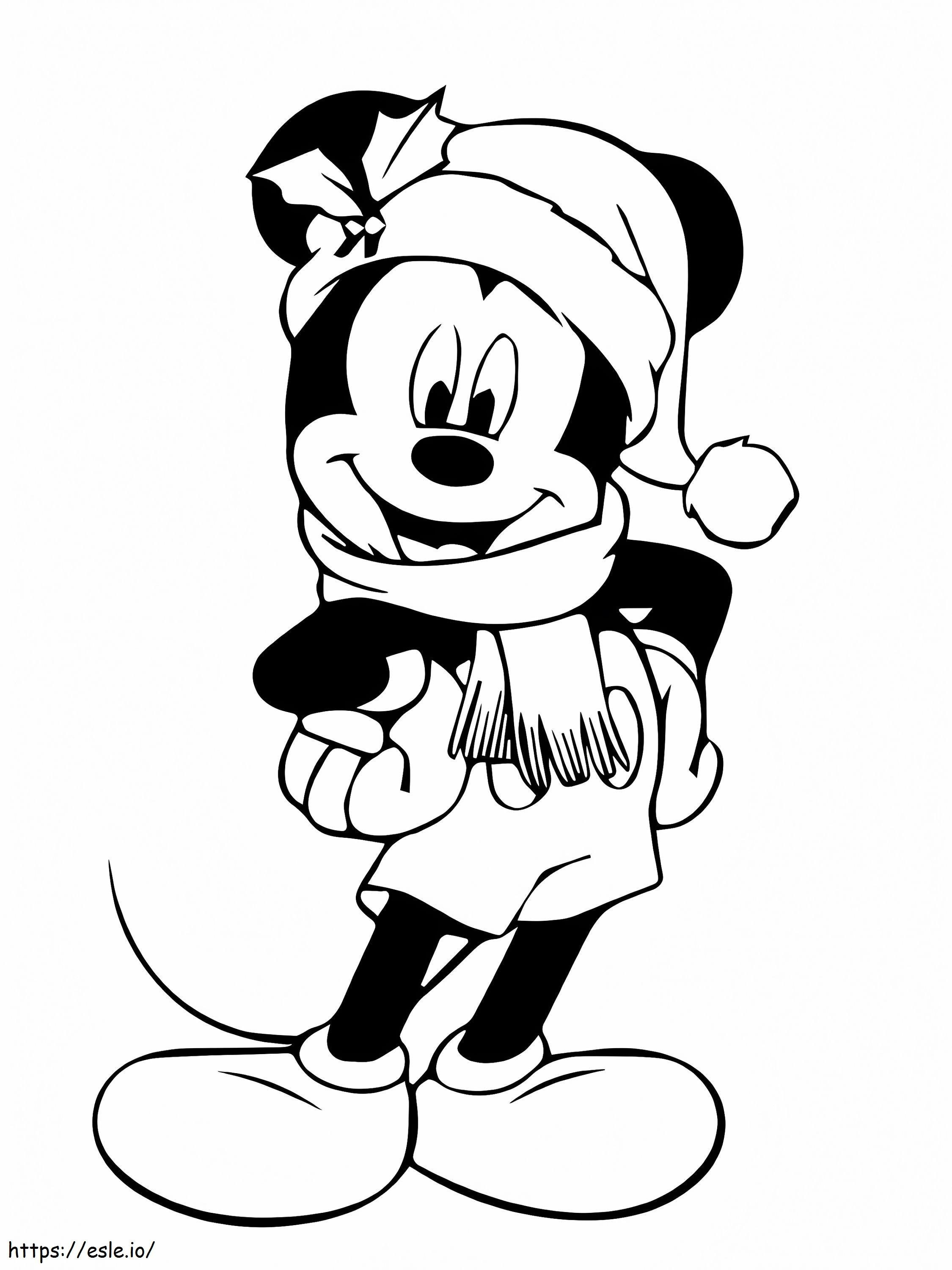 Página para colorir de Natal da Disney para colorir