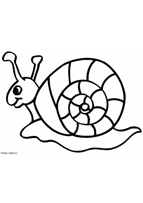 Basic Snail coloring page