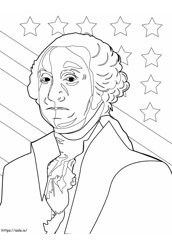 ジョージ・ワシントン 17 ぬりえ - 塗り絵