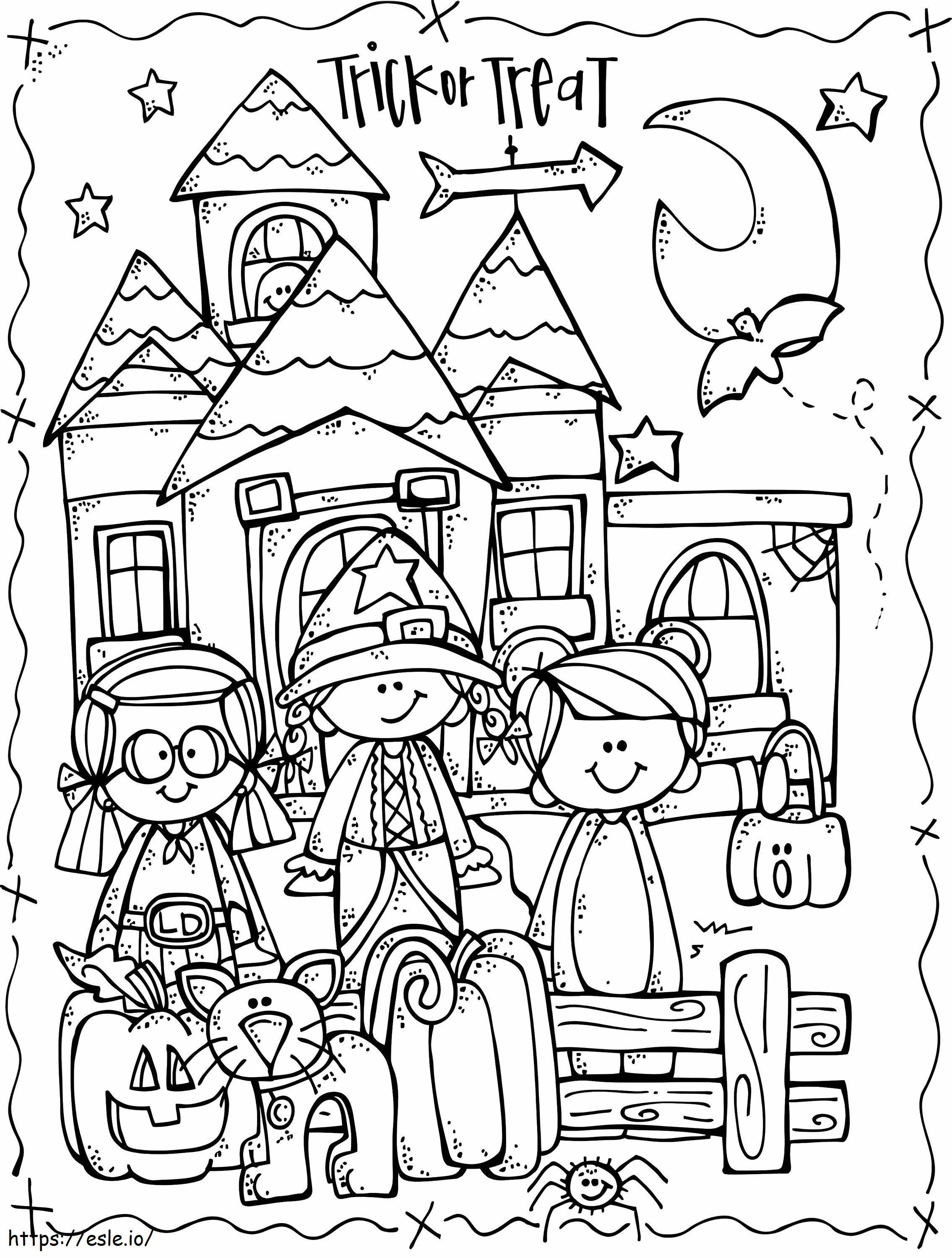 Trick Or Treat Melonheadz coloring page