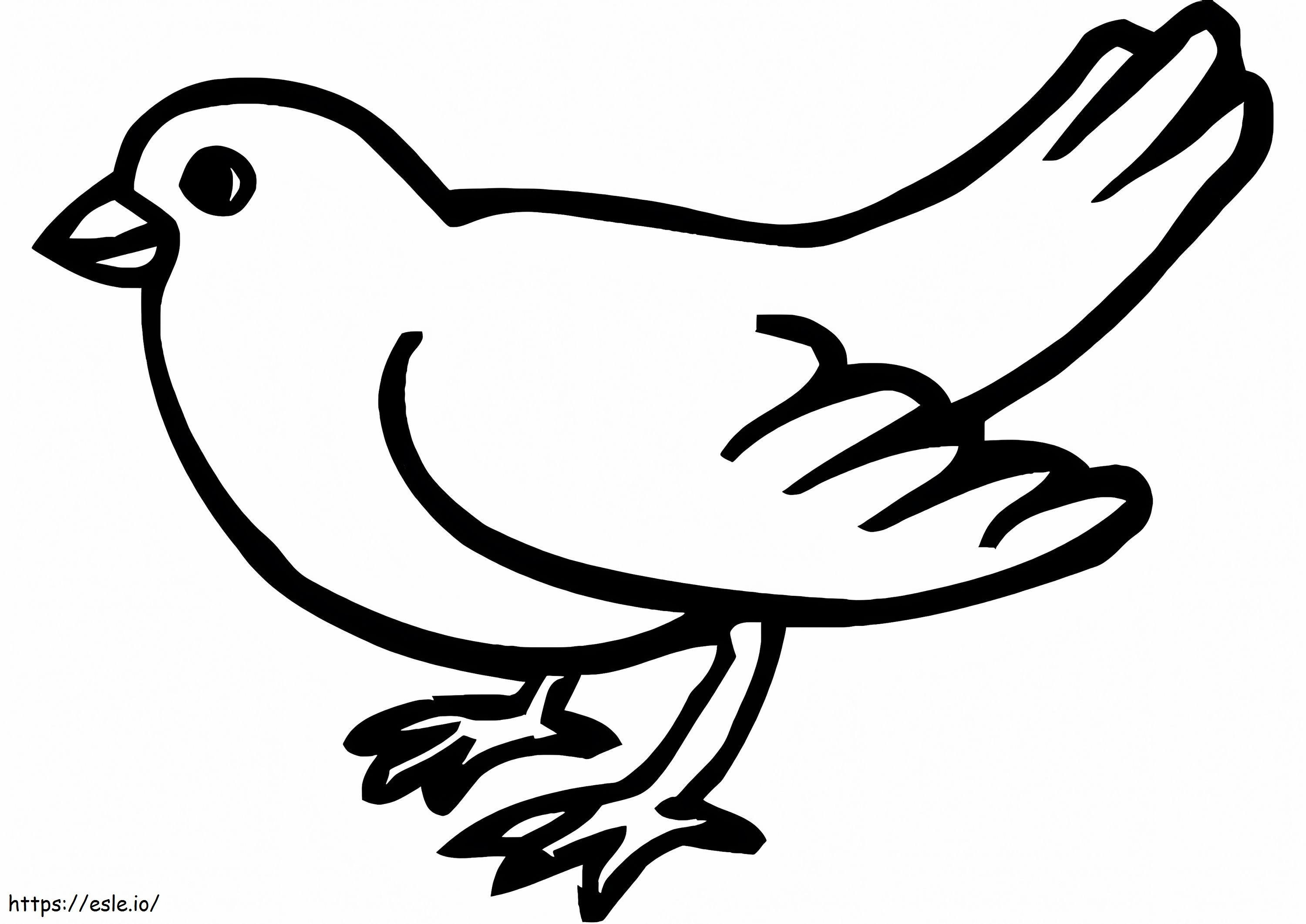 カナリア鳥の絵 ぬりえ - 塗り絵