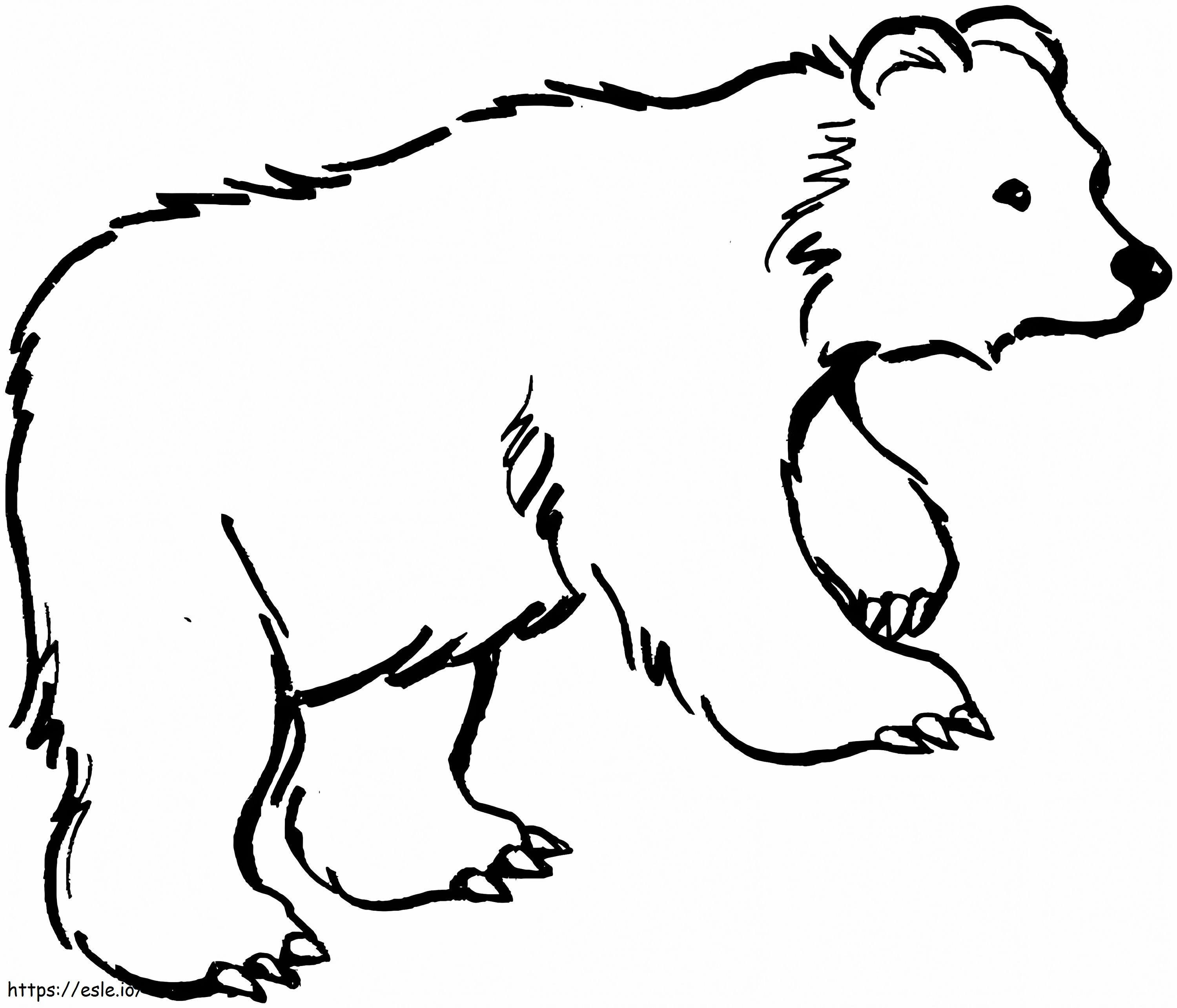 Urso Marrom 2 para colorir