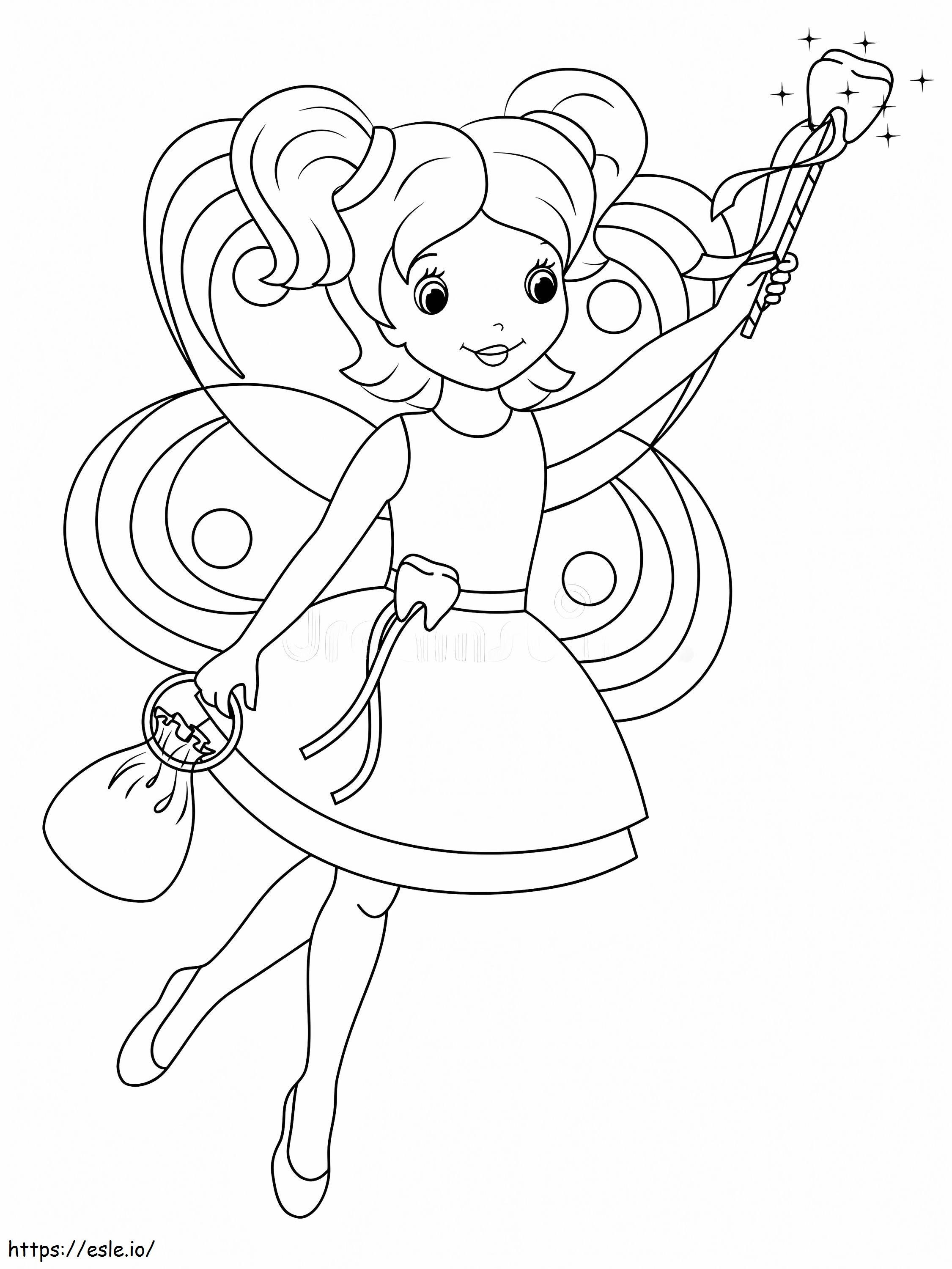 1584067199 Tooth Fairy Flies To Collect Teeth 42142800 coloring page