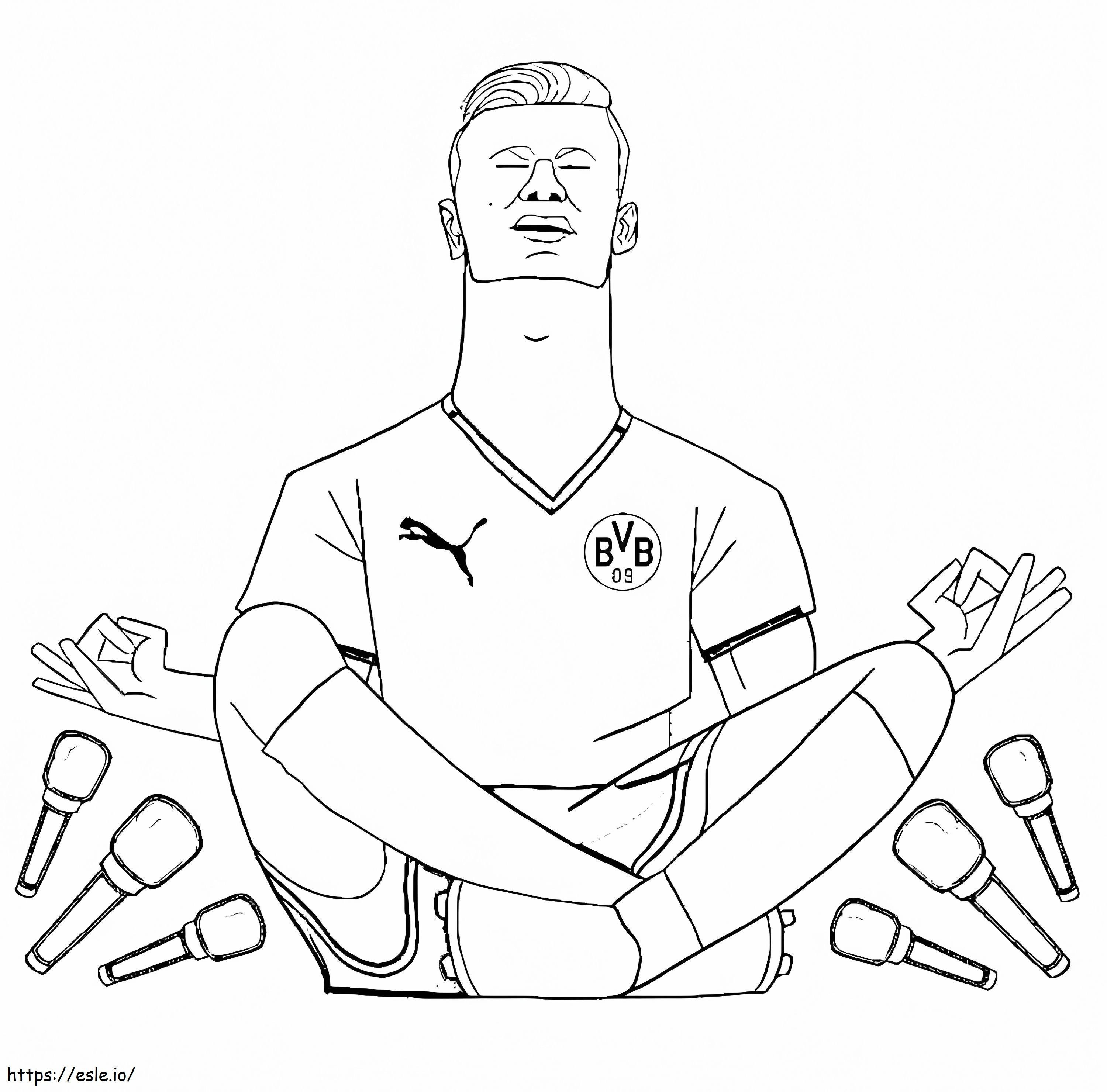 Free Printable Erling Haaland coloring page