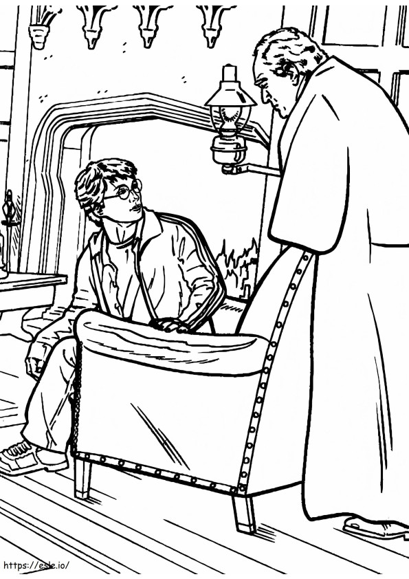 Harry Potter And Teacher coloring page