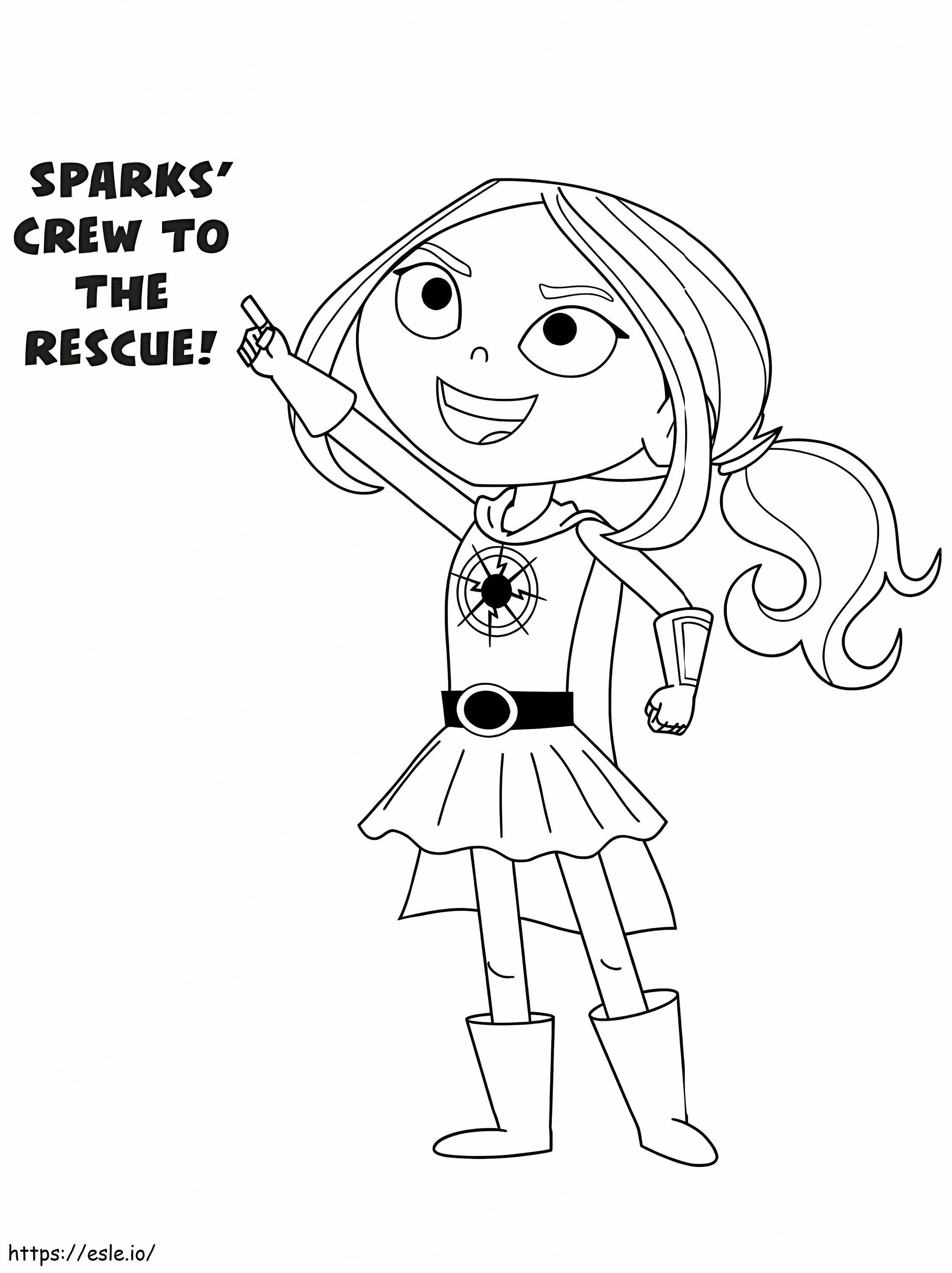 Lucita Sky From Hero Elementary coloring page