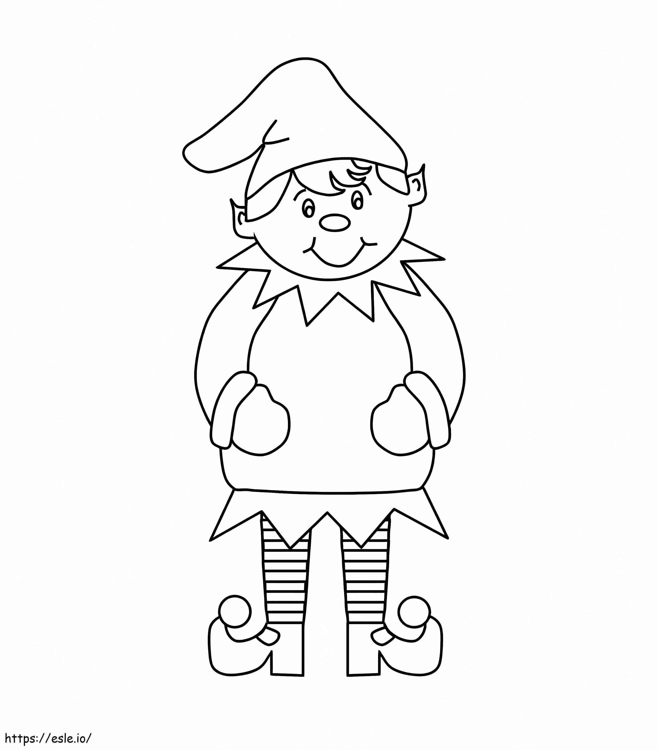 Elf Smiling coloring page