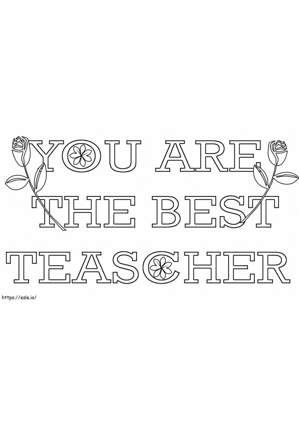 Te vagy a legjobb tanár kifestő