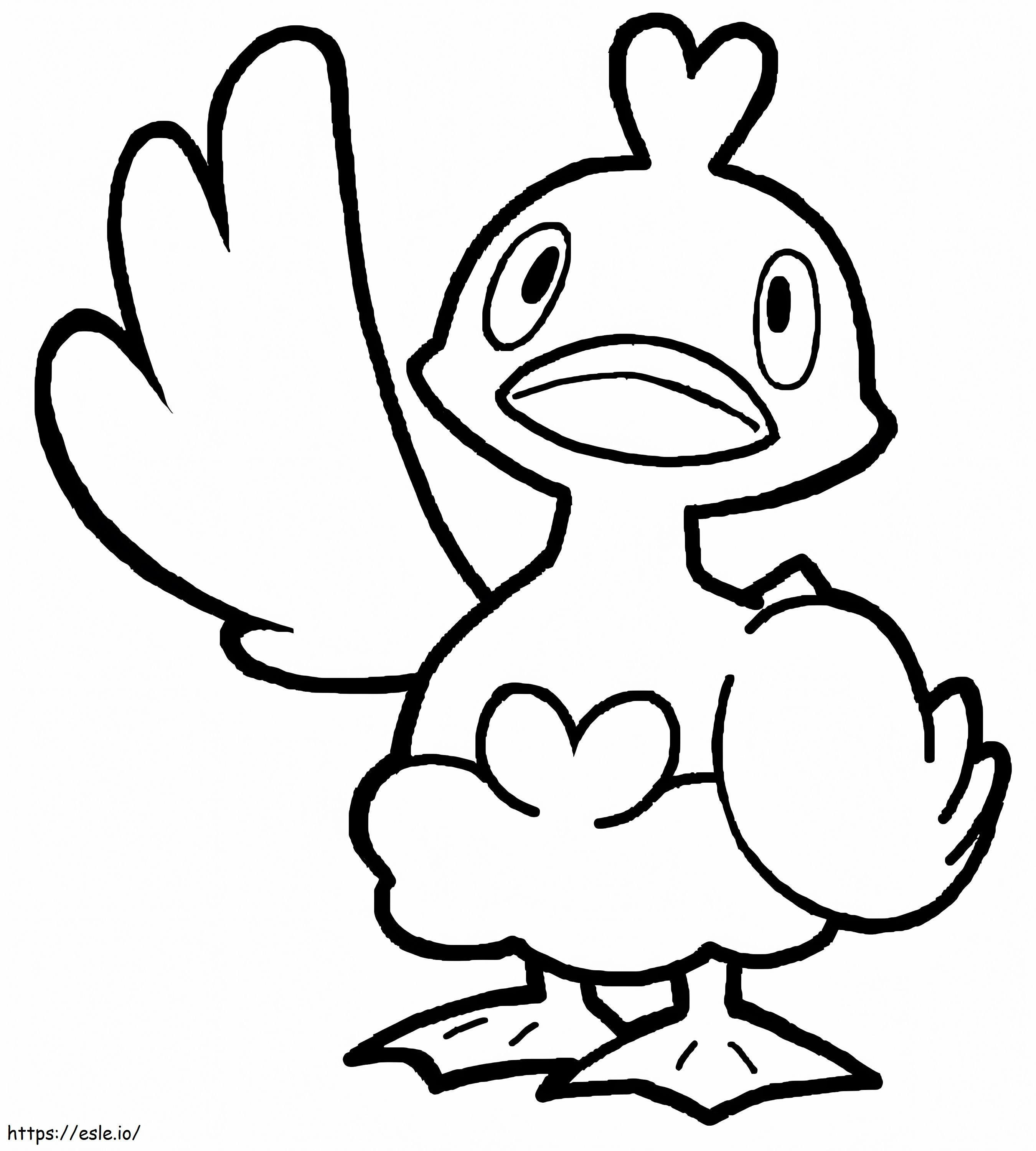 Pokemon Ducklett kolorowanka