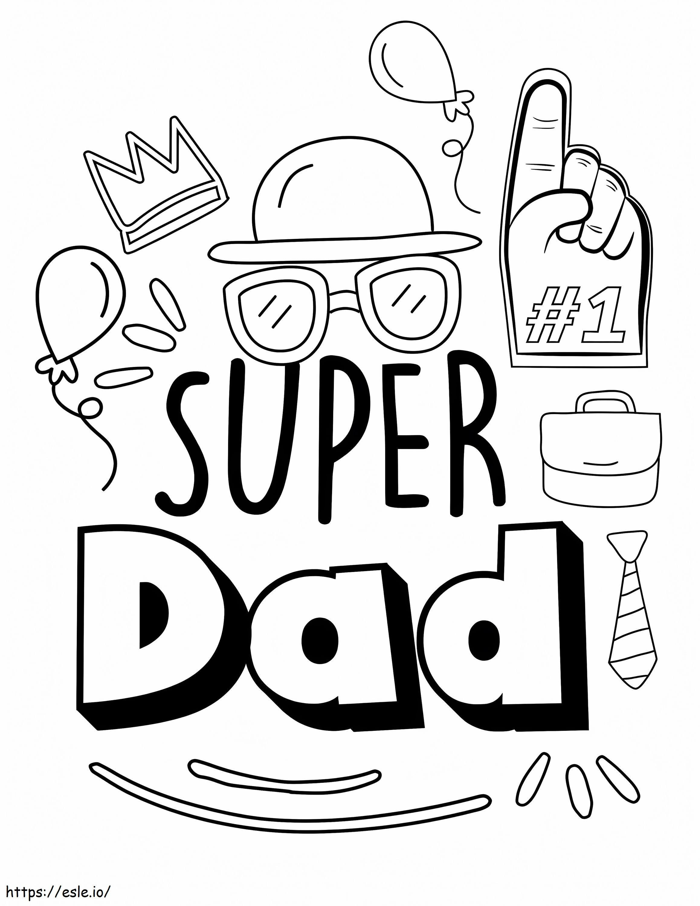 Super Dad 1 coloring page