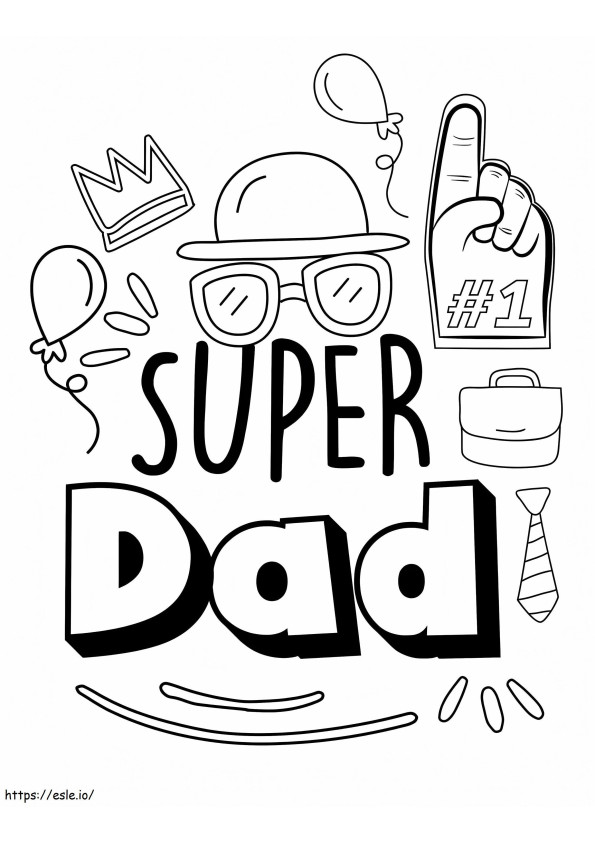 Super Dad 1 coloring page