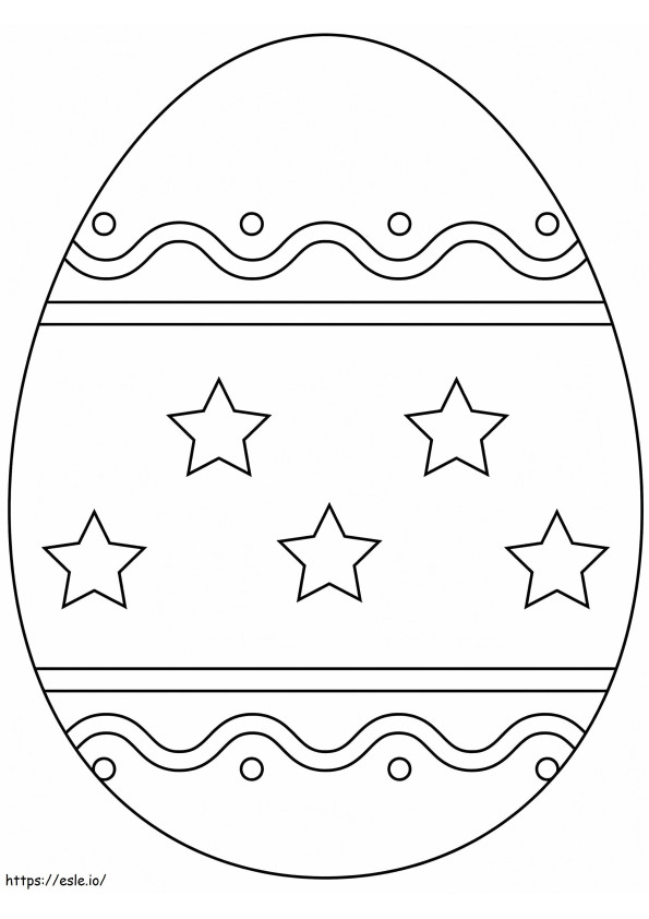 Bonito huevo de Pascua para colorear