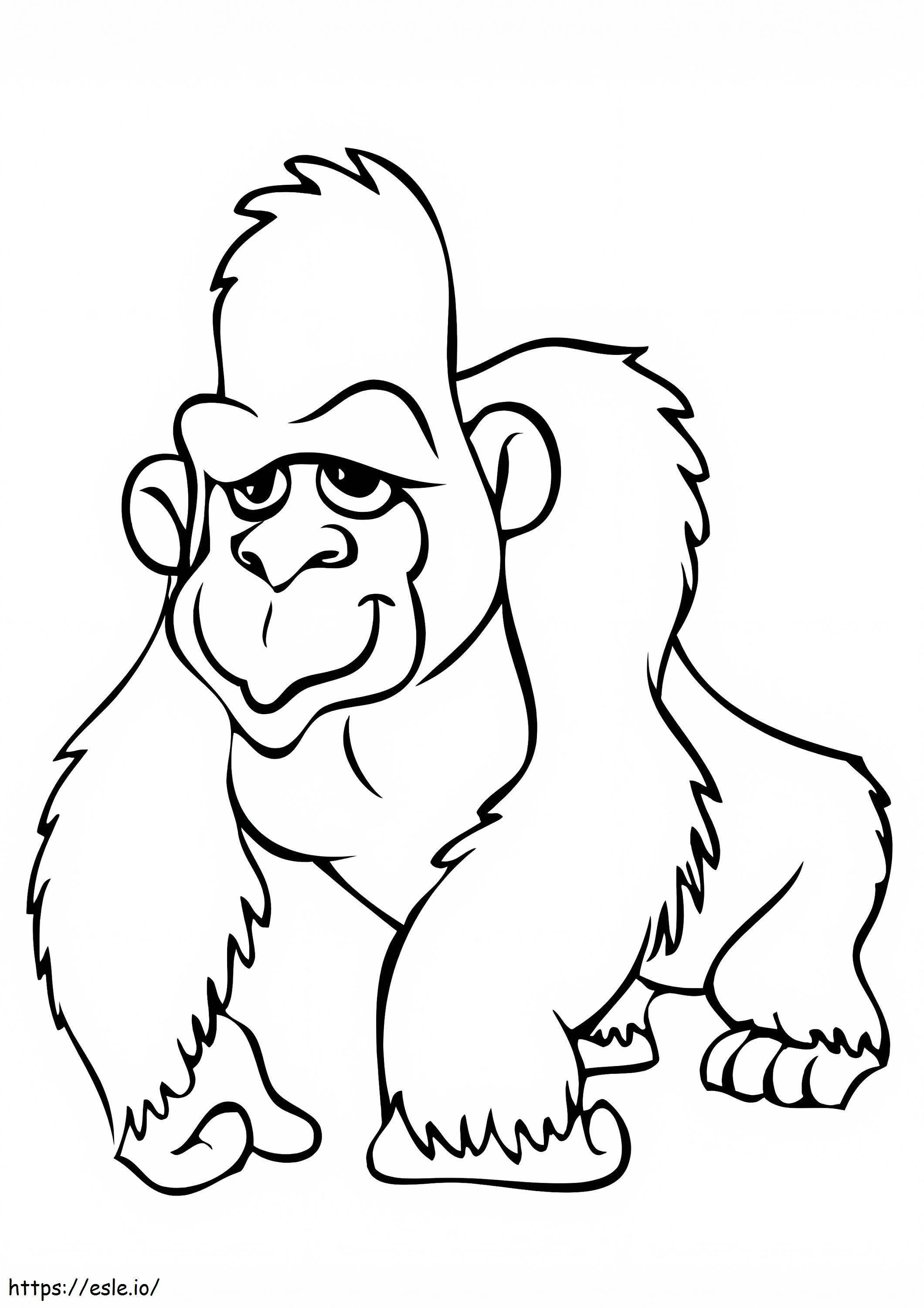 Gorilla semplice da colorare