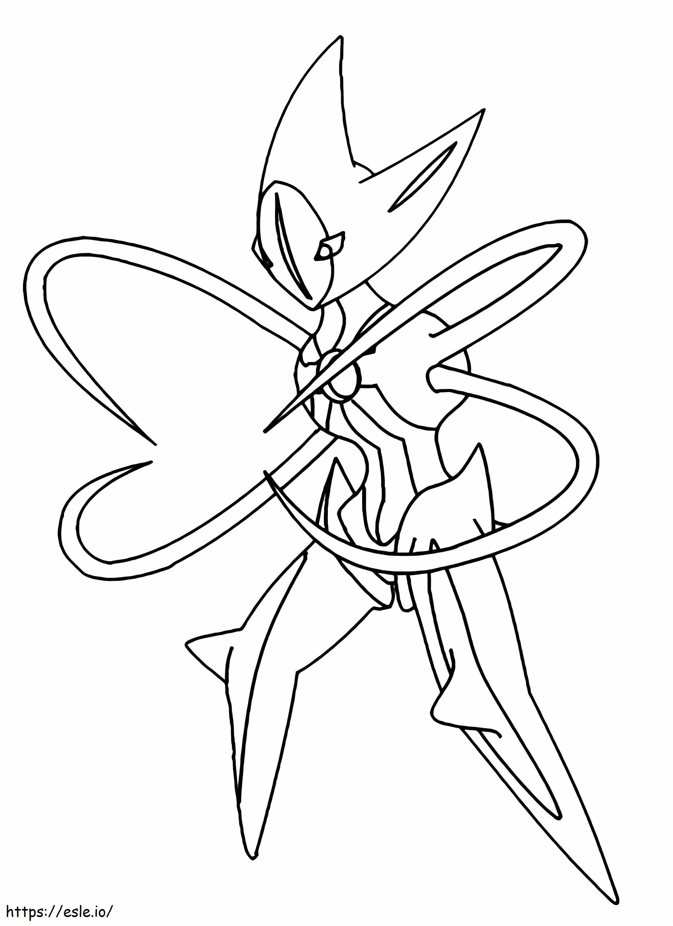Pokemon Deoxys Attack Form coloring page