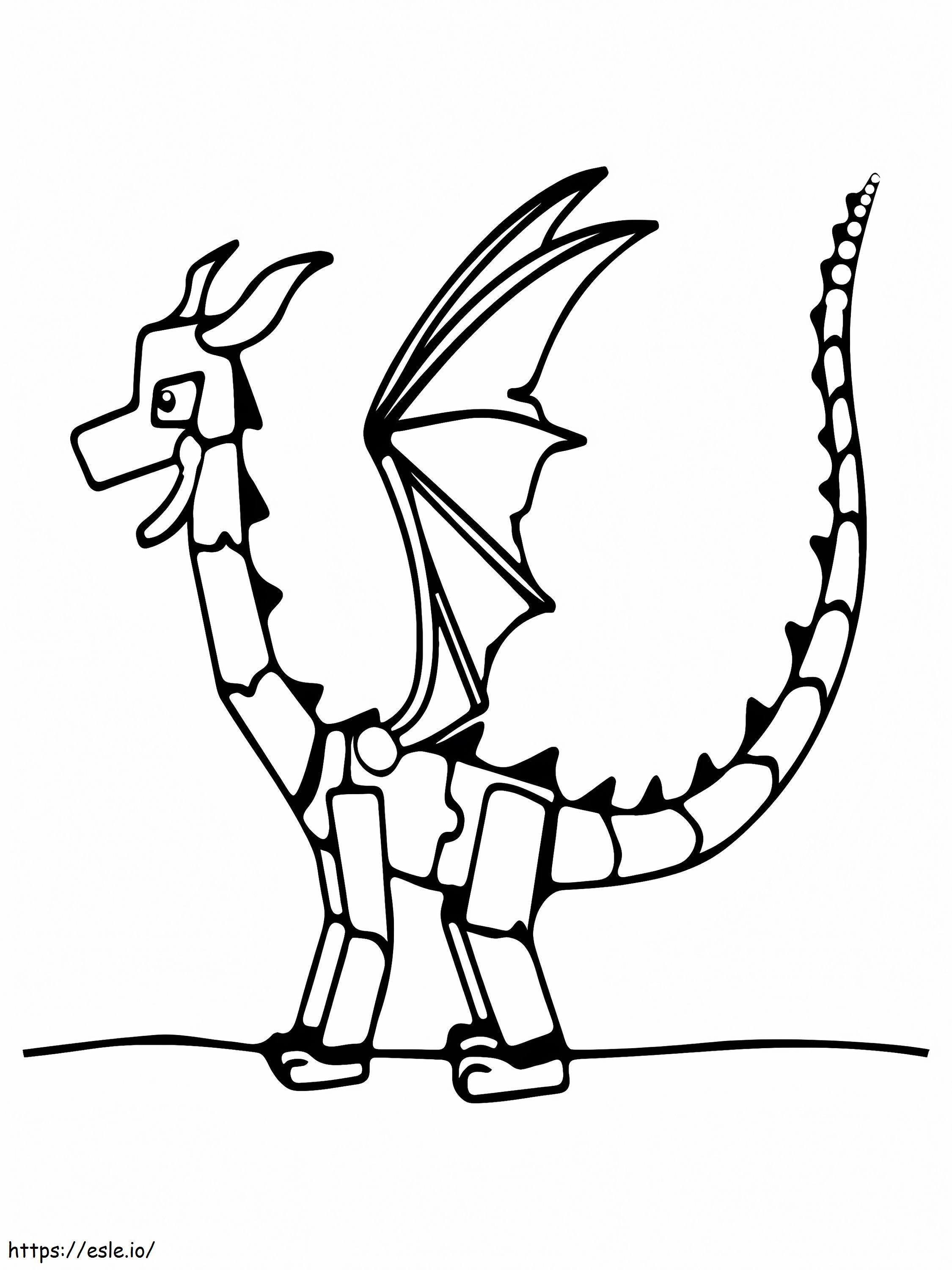 Frisky Thin Minecraft Dragon coloring page