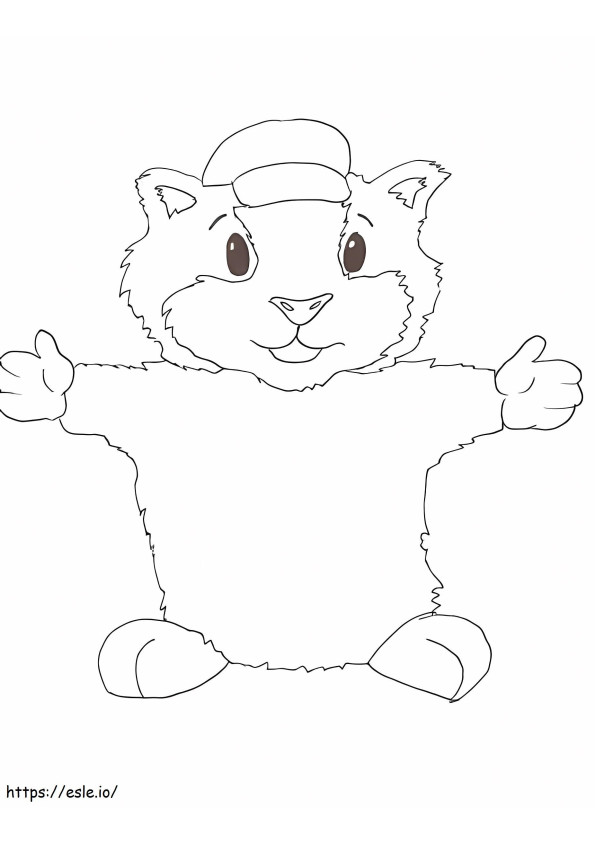 Happy Old White Mouse coloring page