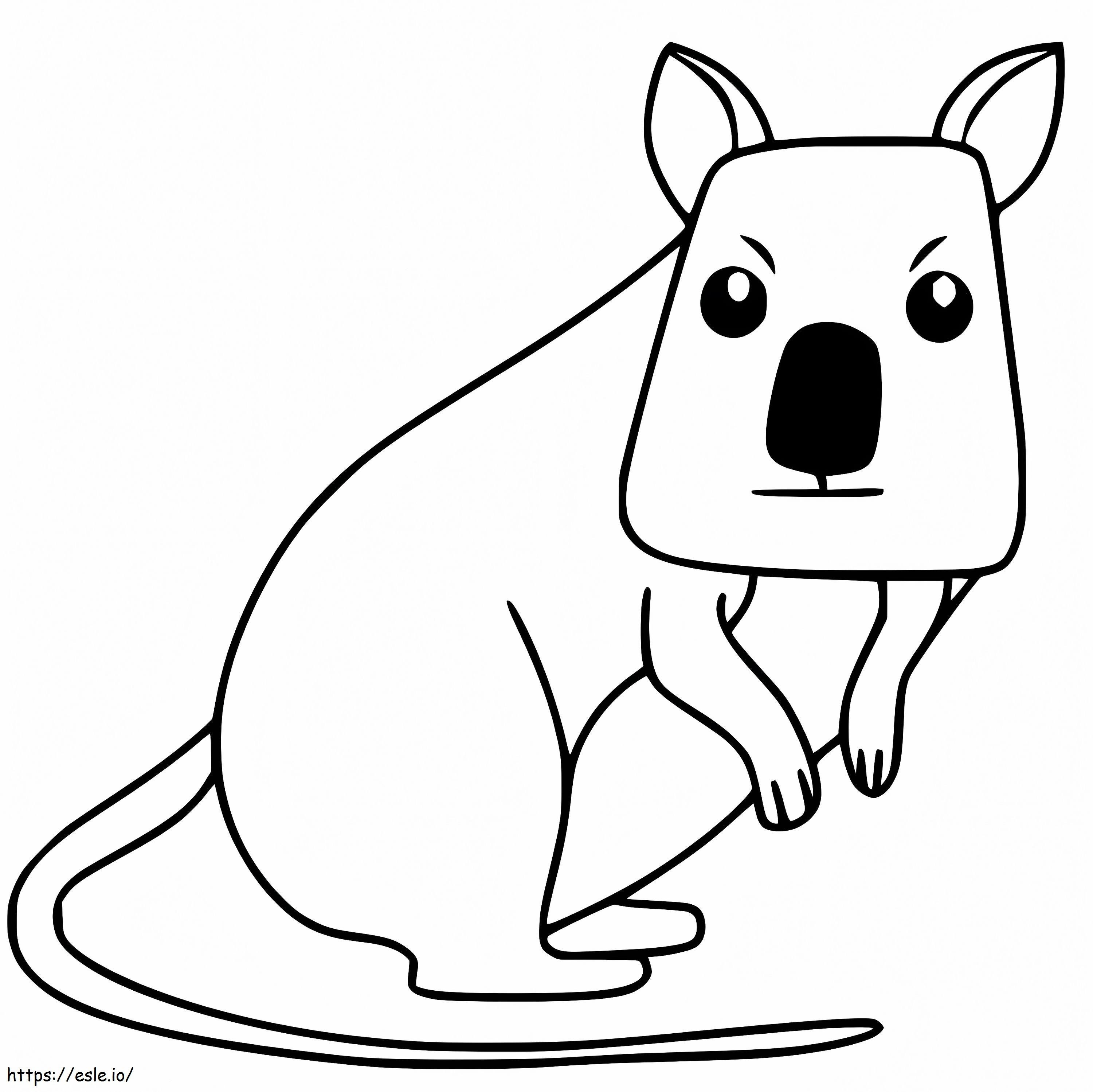 Funny Quokka coloring page
