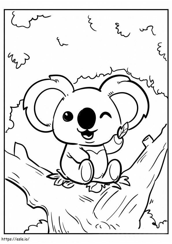 Beautiful Koala coloring page
