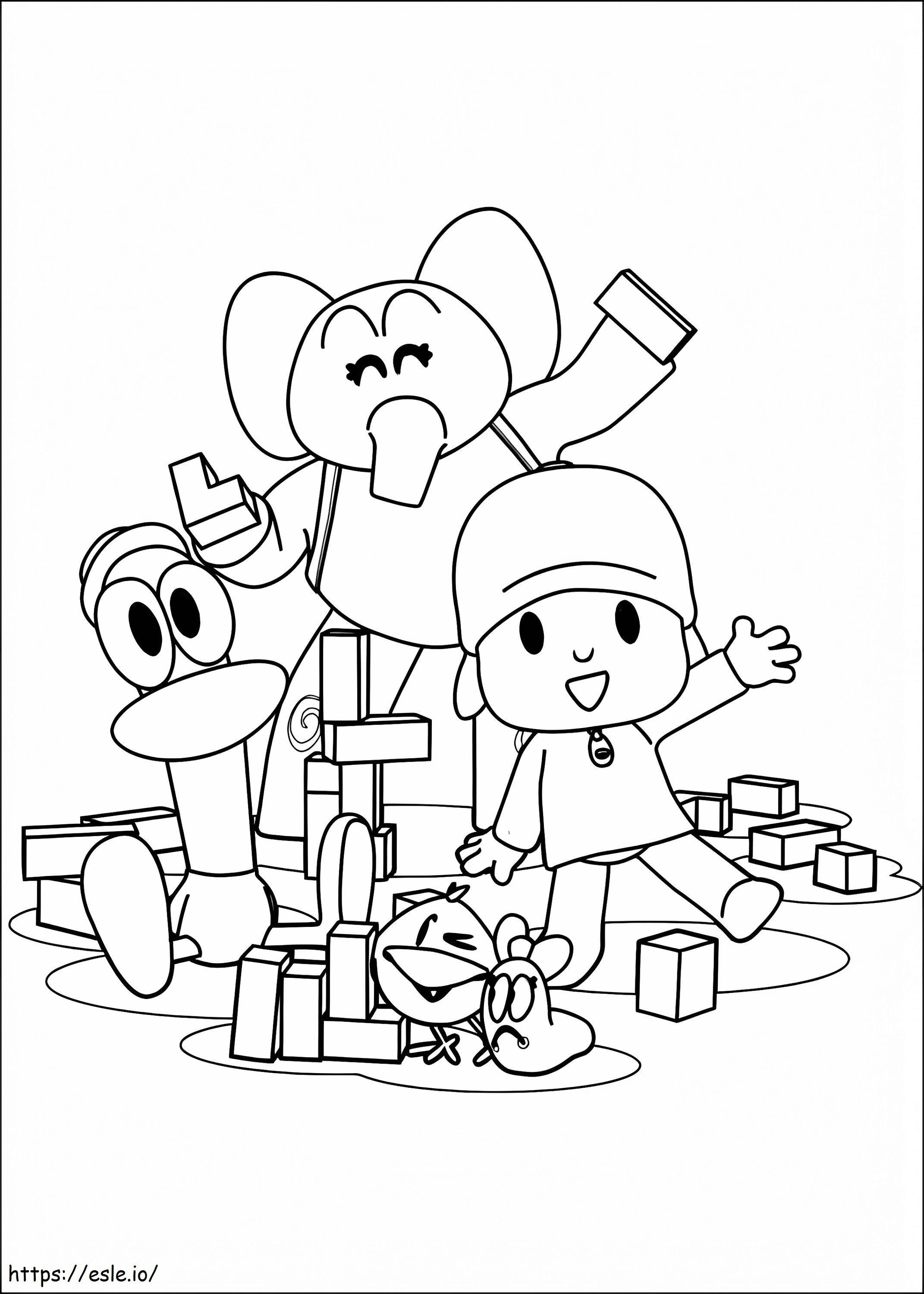 Pocoyo And Friends 1 Coloring Page