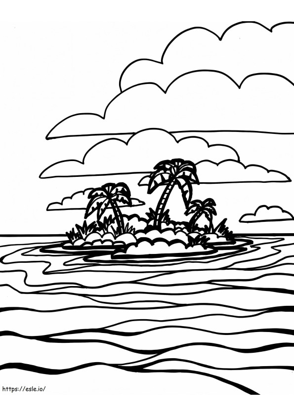 Island In The Ocean coloring page