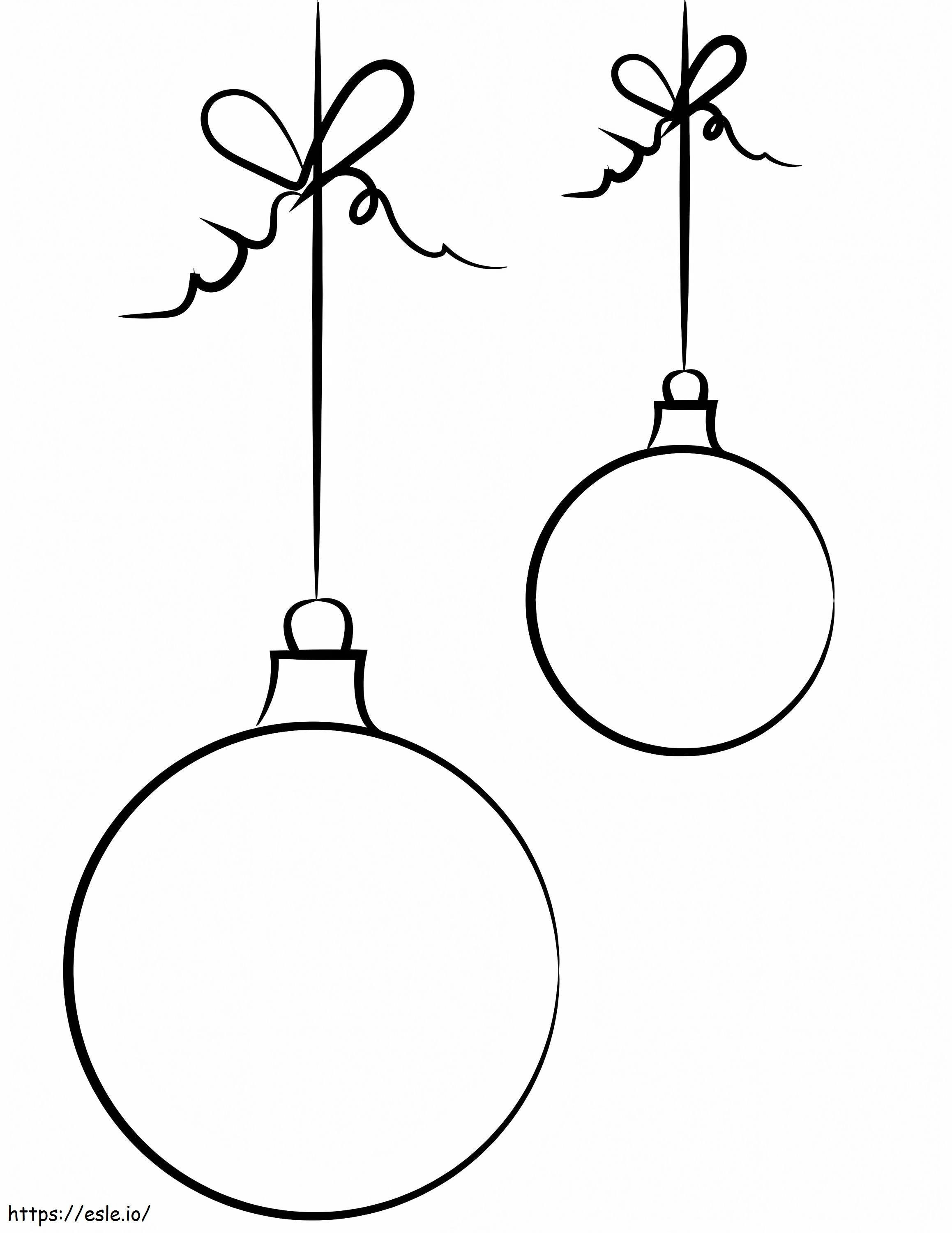 Coloriage Boule de Noël 2 à imprimer dessin
