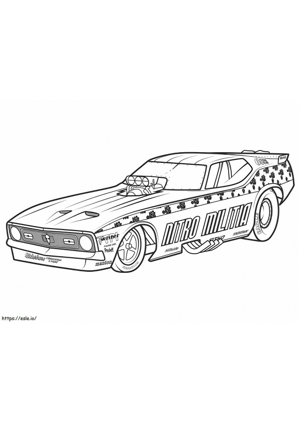 Racing Car 11 coloring page