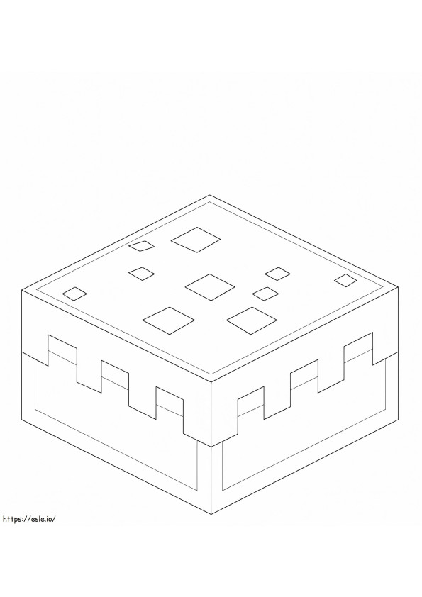 Minecraft Cake coloring page