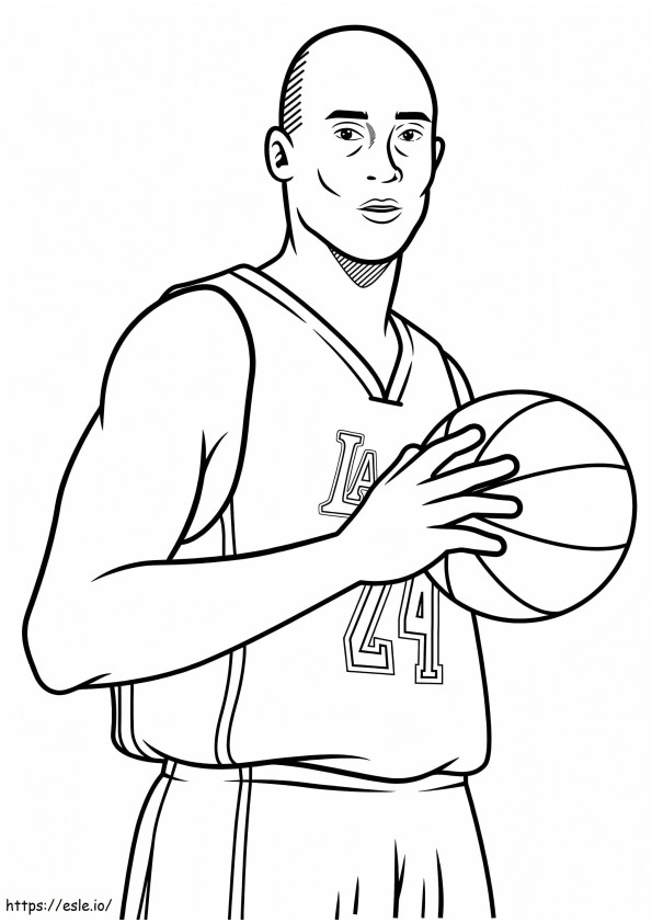 Kobe Bryant'ı yazdır boyama