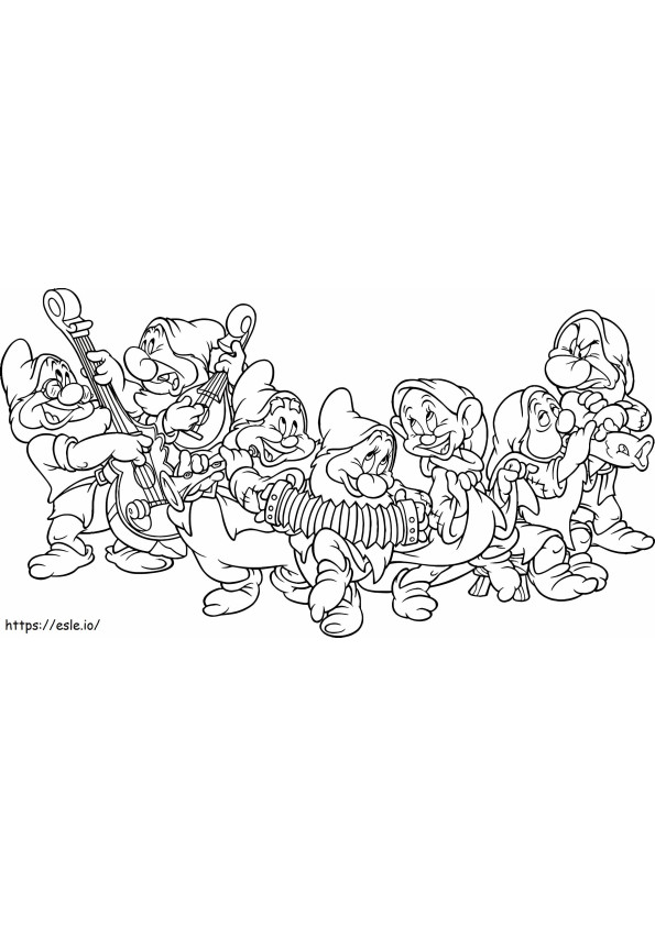 1528341190 Seven Dwarfs From Snow White A4 coloring page