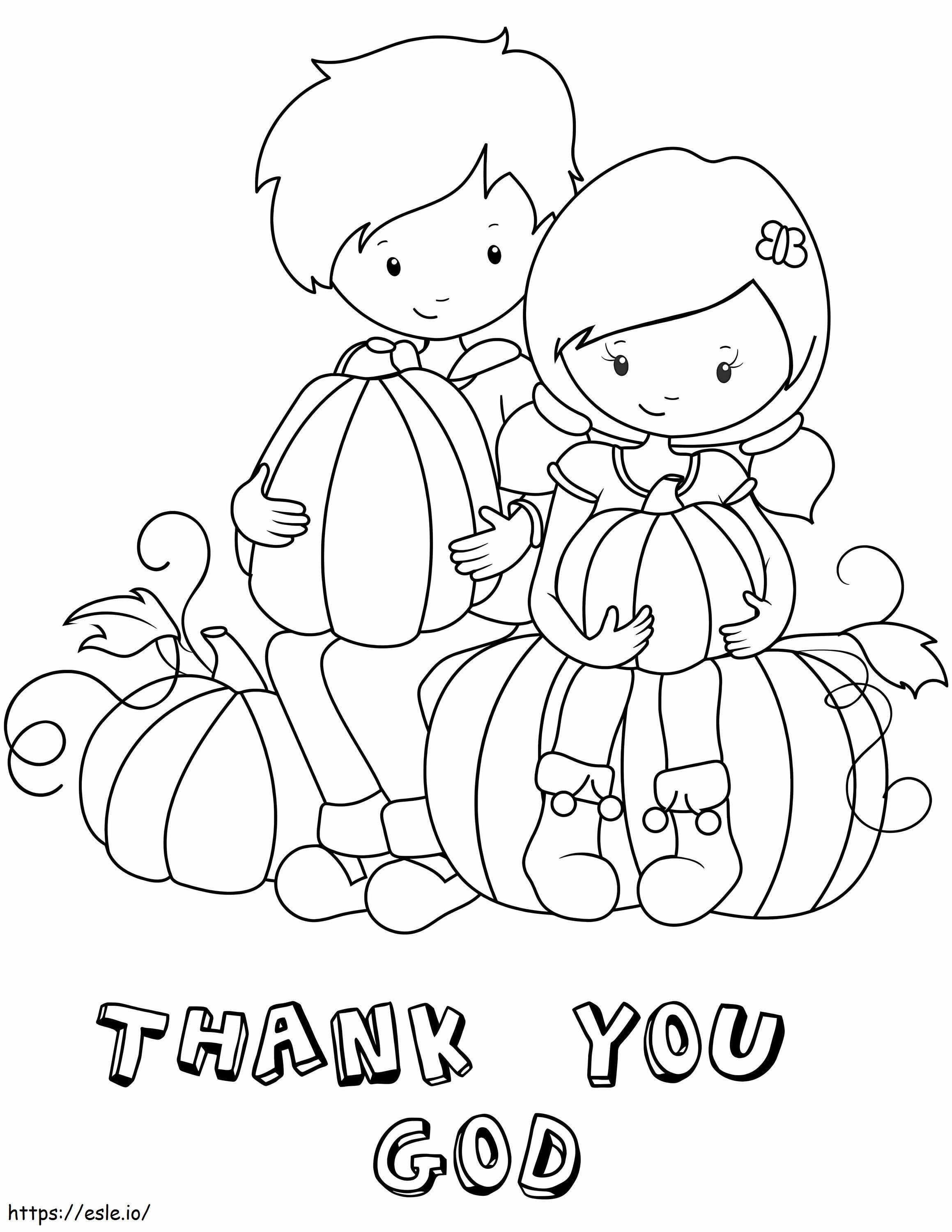 Thank You God 1 coloring page