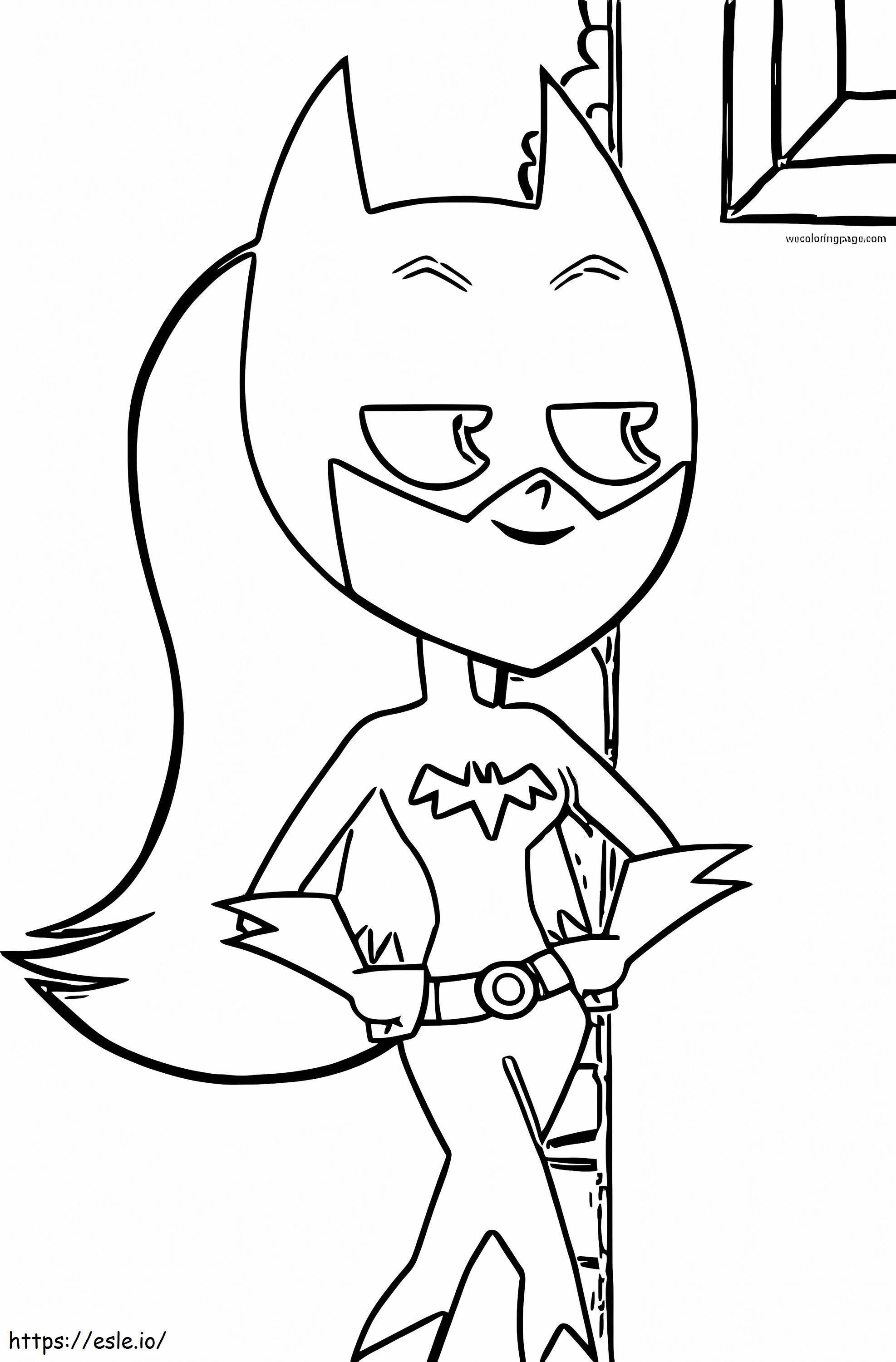 Cartone animato di Batgirl da colorare