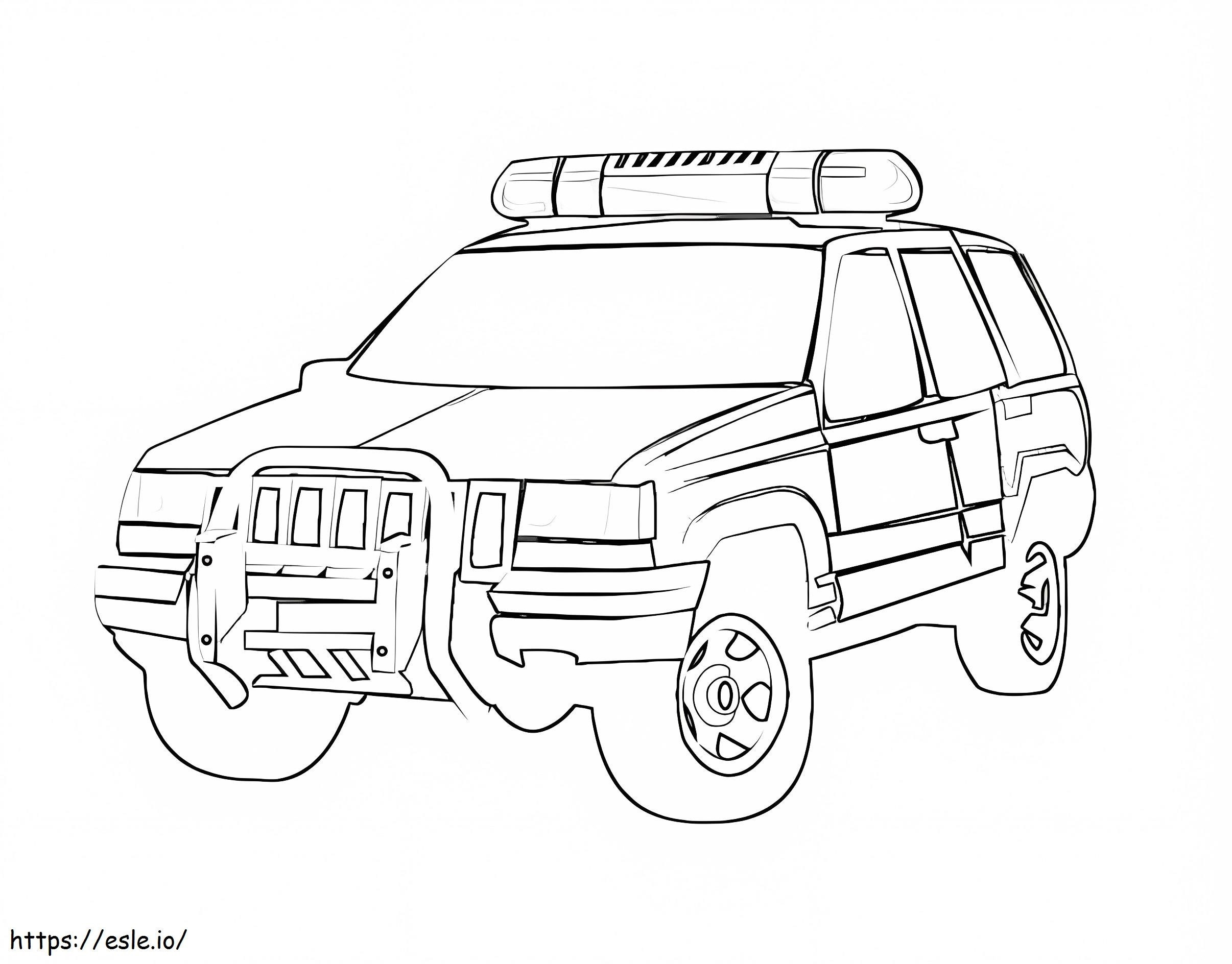 Carro de polícia caminhão Ford para colorir