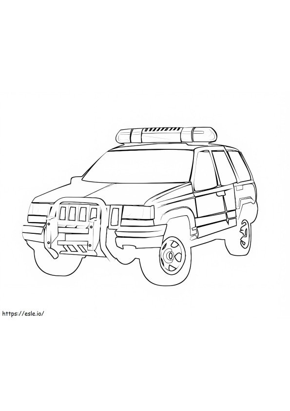 Ford Truck Police Car coloring page