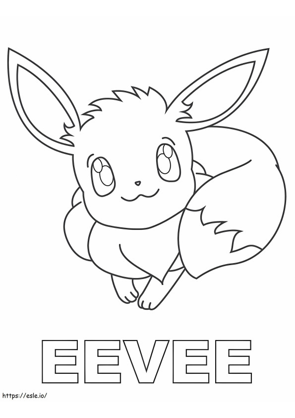 Cute Eevee coloring page