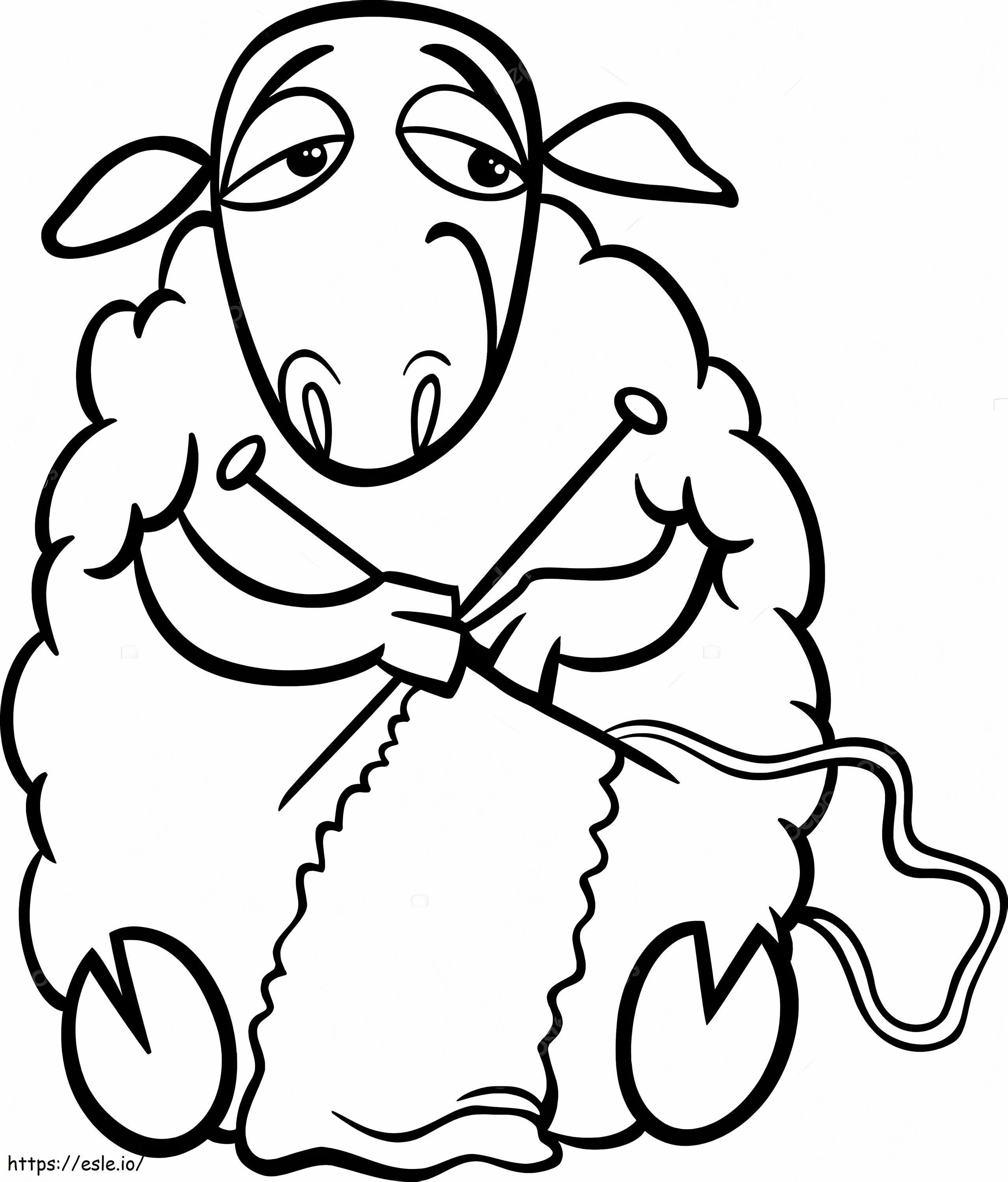 Dziewiarskie owce kolorowanka