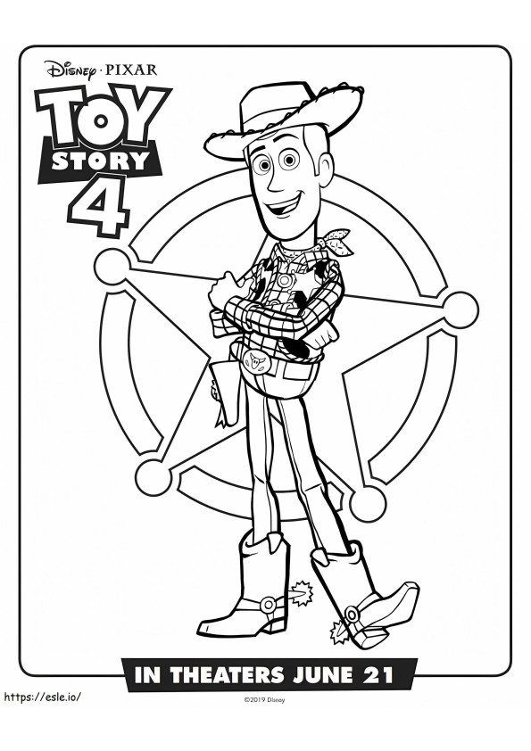 1559981627 Woody Toy Story 4 coloring page