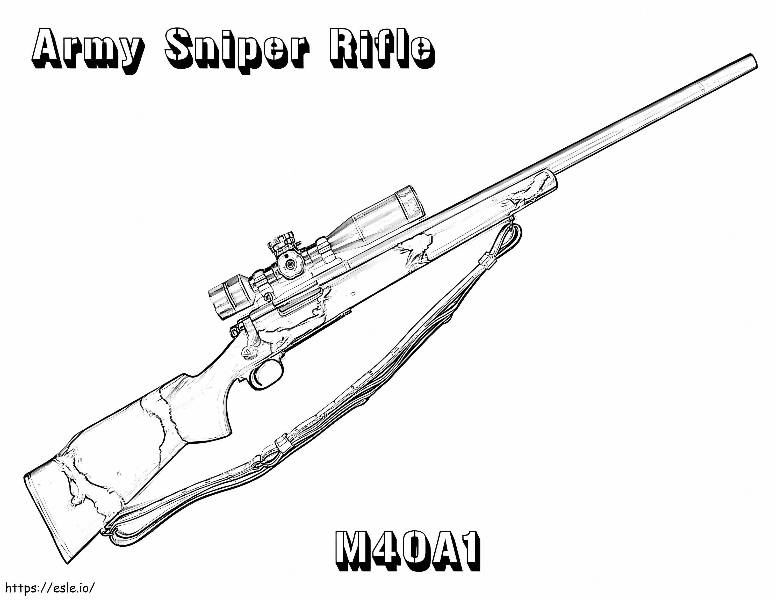 Senapan Sniper Tentara M40A1 Gambar Mewarnai