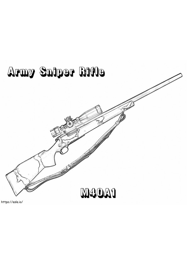 M40A1 Army Sniper Rifle coloring page